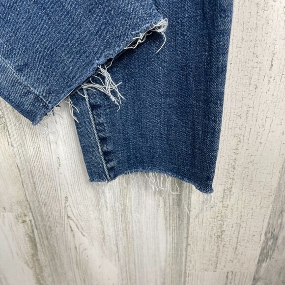 Kut From the Kloth Reese Ankle Straight Leg denim jean size 0 distressed raw hem - Picture 5 of 10